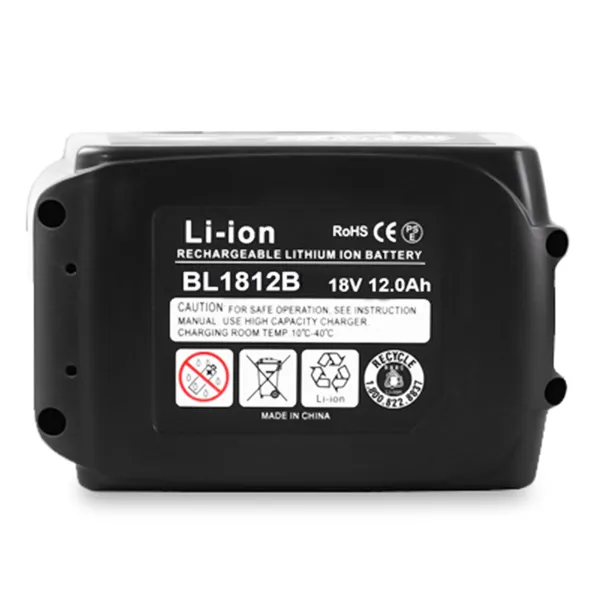 18V 12Ah Li‑Ion Battery For Makita Tools BL1860B BL1812B